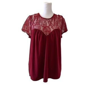 Express medium lace top short sleeves